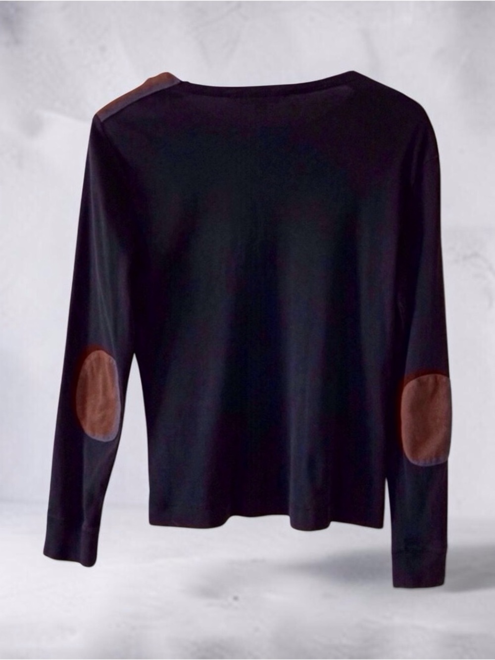 Lauren Ralph Lauren Equestrian Top | Black w/ Suede Accents – Size L - Picture 2 of 9